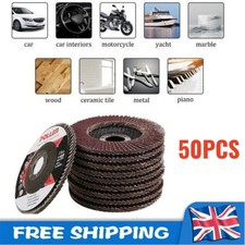 50 PCS FLAP GRINDING SANDING DISCS 115mm 4.5" 40 60 80 120 GRIT ANGLE WHEEL NEW