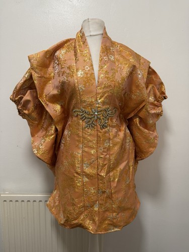 Orange and gold - gold, brocade