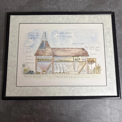 Framed print cross - print,