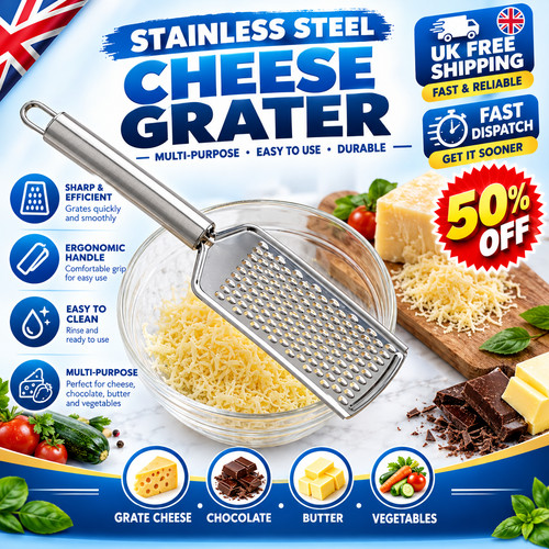 Stainless steel cheese grater - stainless,