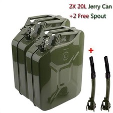 2 x 20L Litre Metal Jerry Can