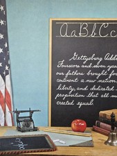 School Room Flag Chalkboard