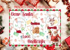 Personalised Christmas Placemats Laminated A4 Glossy Reusable Custom Name