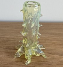 Victorian ‘Thorn’ Mini Vase, Uranium Glass