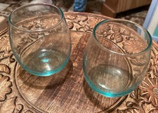 Set of 2 recycled glass table
