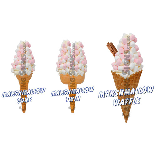 Marshmallow whippy ice cream - marshmallow,