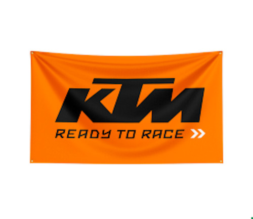 Ktm racing banner flag - racing,