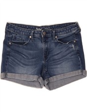 MOSSIMO Womens Mid Rise Denim Shorts US 8 Medium W34  Blue Cotton CQ04