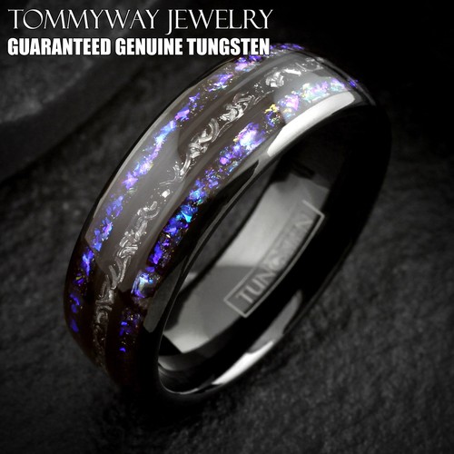 Black tungsten carbide ring - black,