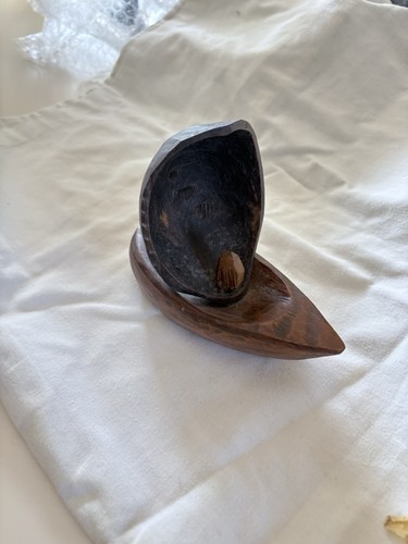 Small wooden boat made - small,