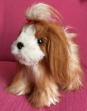 Battat Shih Tzu Ginger Brown & White Dog Soft Plush Toy 10”