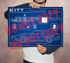 Knight Rider KITT Schematic  A3 Poster Print  