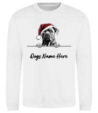 CANE CORSO Personalised Christmas Dog Sweatshirt Adults Kids Jumper Sweater Xmas