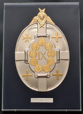 Sterling Silver Insignia of Europe Plaque by Richard Comyns 1973 No 141/900