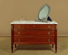French Louis XVI Style Marble Top Commode c.1960