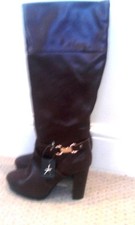 PRIMARK ATMOSPHERE STUNNING BROWN LEATHER LOOK RIDING STYLE BOOTS BRAND NEW