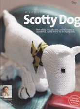 ROWAN ALL SEASONS COTTON 6½ TALL CUDDLY SCOTTY DOG SOFT TOY KNITTING PATTERN