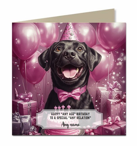 Personalised birthday card for - personalised,