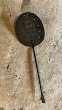 Antique Georgian Hand Forged Steel Fish Slice Spatula farmhouse prop