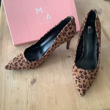 MODA IN PELLE Leopard Court Shoes Heels CASSADEE (UK 8 EU41 ) **NEW Party £120