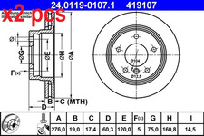 X2 PCS L&R SIDES BRAKE DISC