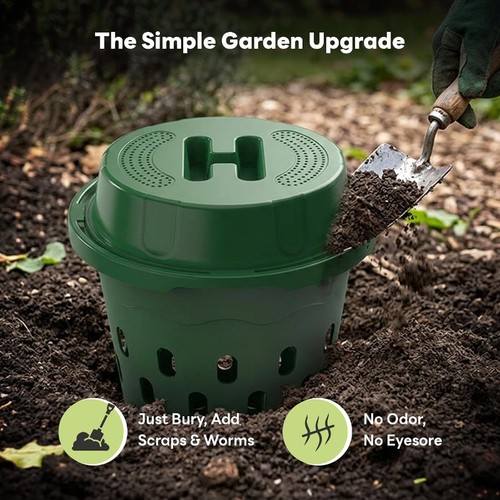 Underground worm farm with - worm,