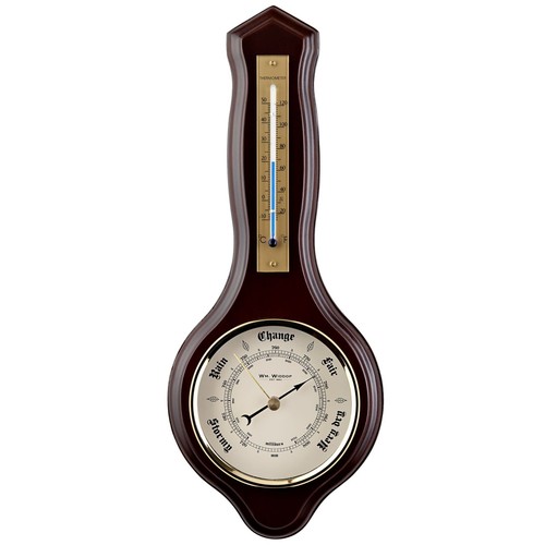 Widdop wooden barometer - wooden, and