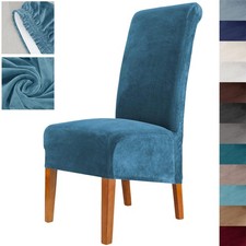 XL Size Dining Chair Covers Stretch  Washable Velvet Chair Slip Covers Protector
