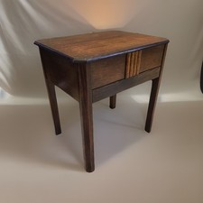 1930s oak sewing box bedside - sewing,