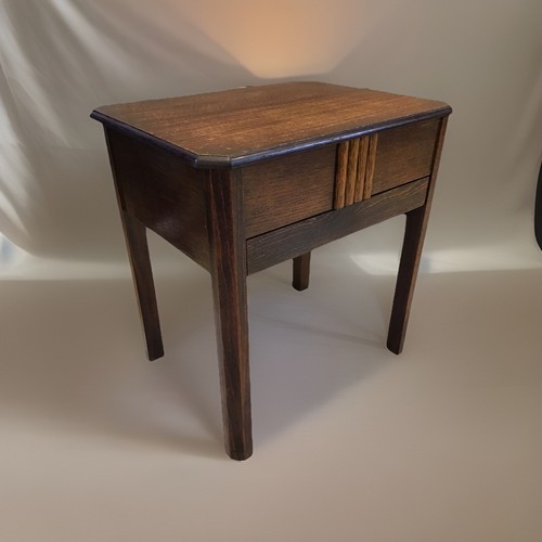 1930s oak sewing - box, bedside