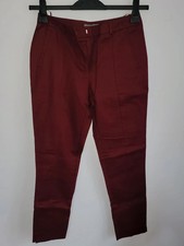 Oasis Trousers Size 8 Burgundy