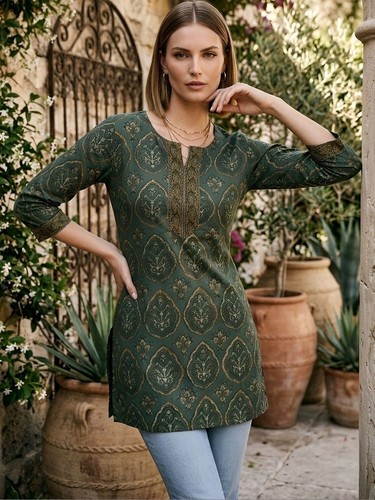 Indian women green - indian, cotton