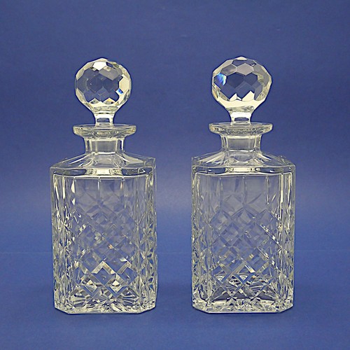 Two cut crystal glass - crystal,