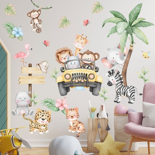 Cute driving animals stickers - cute,