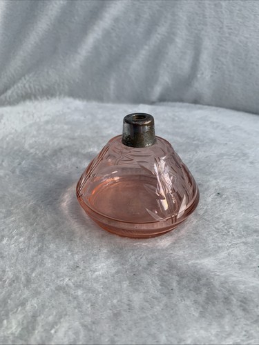 Vintage pink cut glass perfume - vintage,