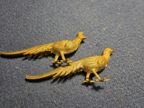 Vintage brass pheasant - vintage,