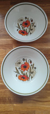 2 Vintage Retro J & G Meakin studio pottery, cereal, soup bowls.