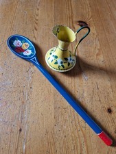 2 Vintage Bargeware Canalware Hand painted spoon and jug folk art decorative