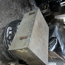 Vintage Aluminium Tool Travel Trunk Steamer Chest Storage Chest Alloment Gal