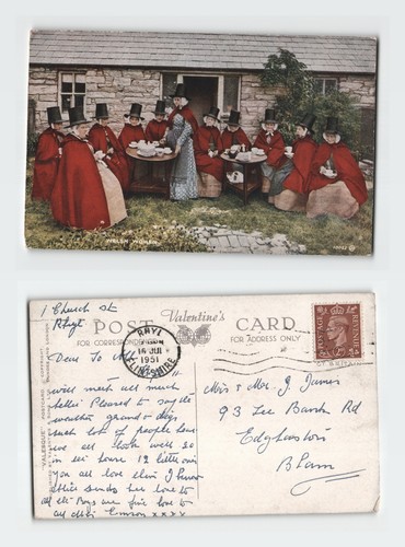 Vintage postcard welsh women - welsh,