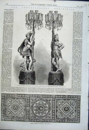 Old antique print mosaic - old,