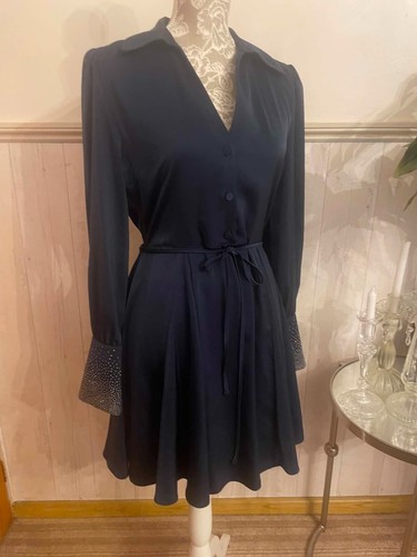 Bnwt river island navy satin - bnwt,