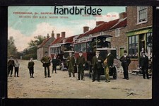 North Frodingham, 2 Motor Buses in Village Scene - near Driffield - printed p/c.