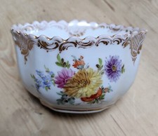 Small Hand Painted Dresden Bon Bon Dish c1900
