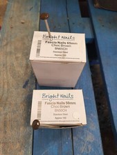 Large Head Poly Top 50mm Fascia Nails Stainless Steel Black or Choc Brown 100