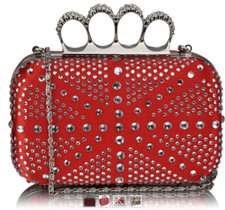 RED Women's Clutch Rhinestone