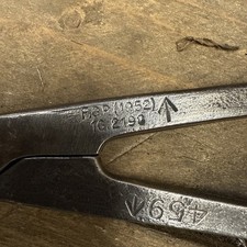 Vintage F.G.P 7" straight Tin Snips Jewellers Tool Model Makers military 1952