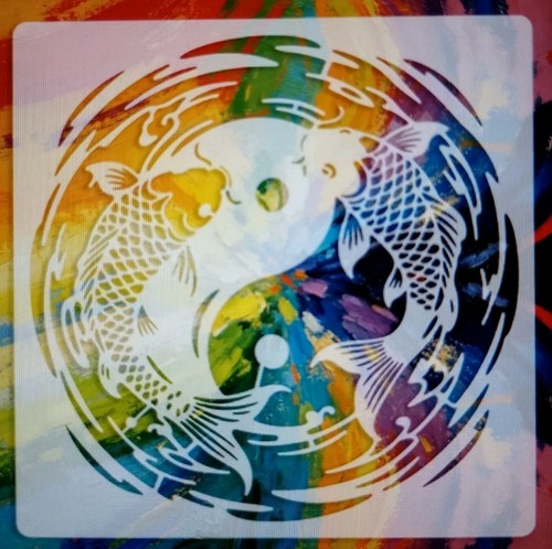 Large koi fish yin yang - koi,