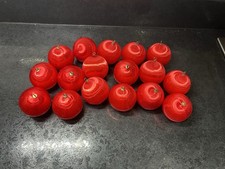 17 Vintage Red Satin Sheen Christmas Baubles/ornaments In Great Condition 