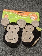 Funky Feet Monkey Shoes Slippers 0-6 Months Brand New Baby